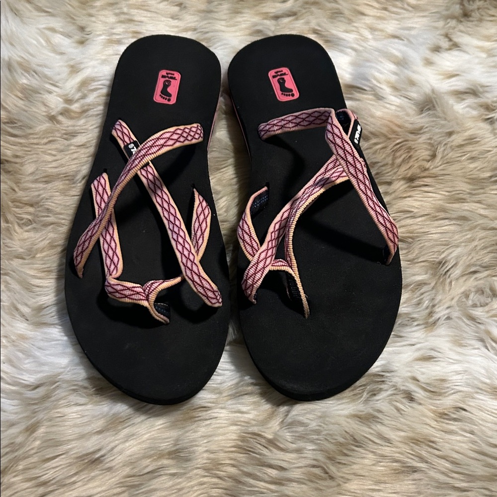 Teva Black and Pink Women's Sandals